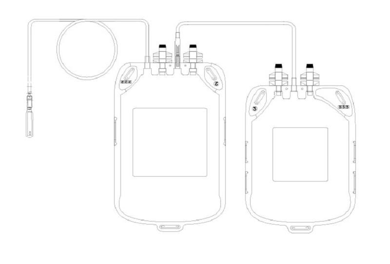 Контейнери для цільної крові людини 2-камерний (RD350/350Ca) CPDA-1, 350 мл